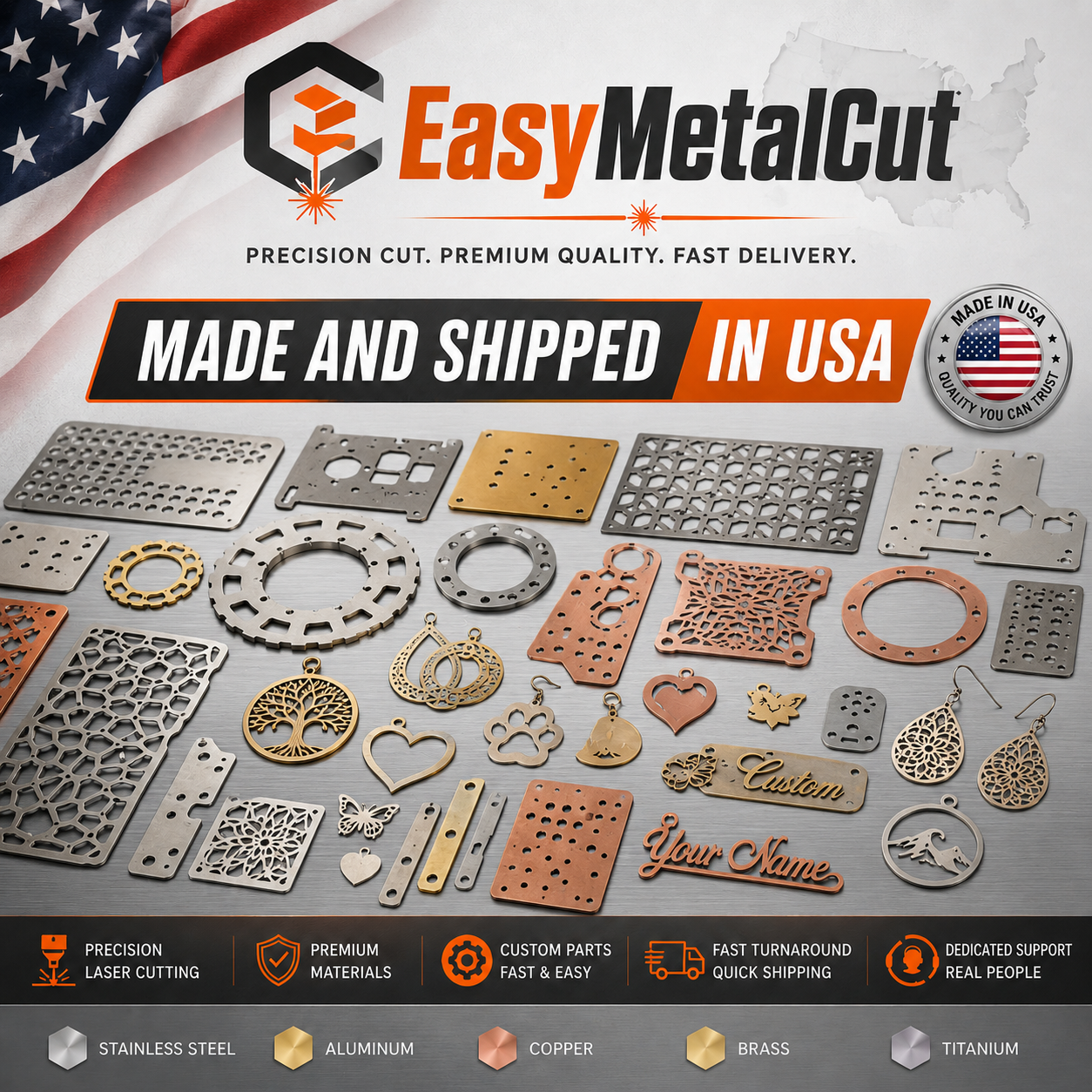Made and shipped in USA