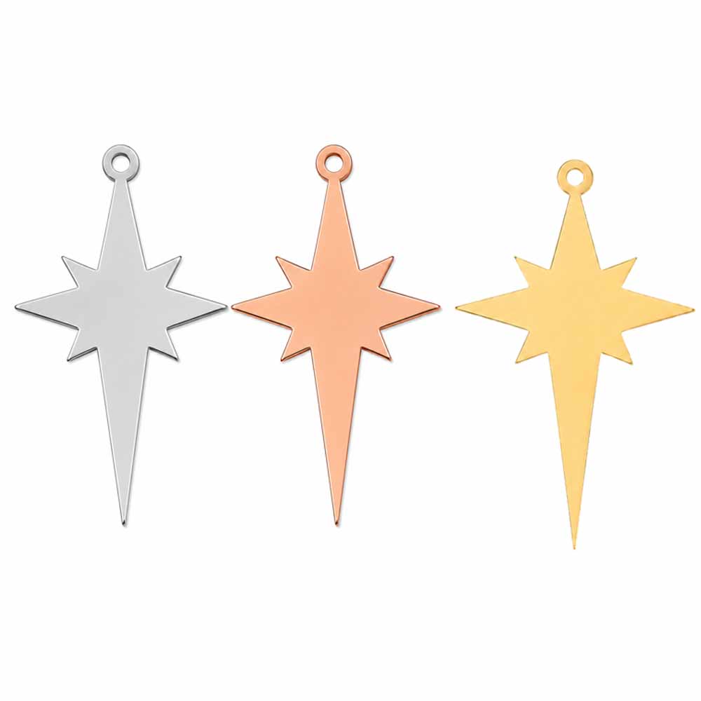 Gold North Star Signet Necklace
